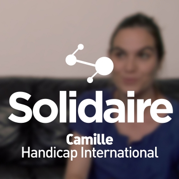 Camille, salariée chez Handicap international